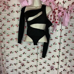 Plt Black Cut Out Bodysuit